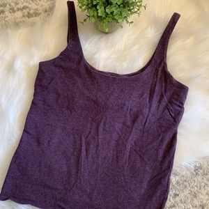 Victorias Secret Purple Cropped Tank Top Size M
